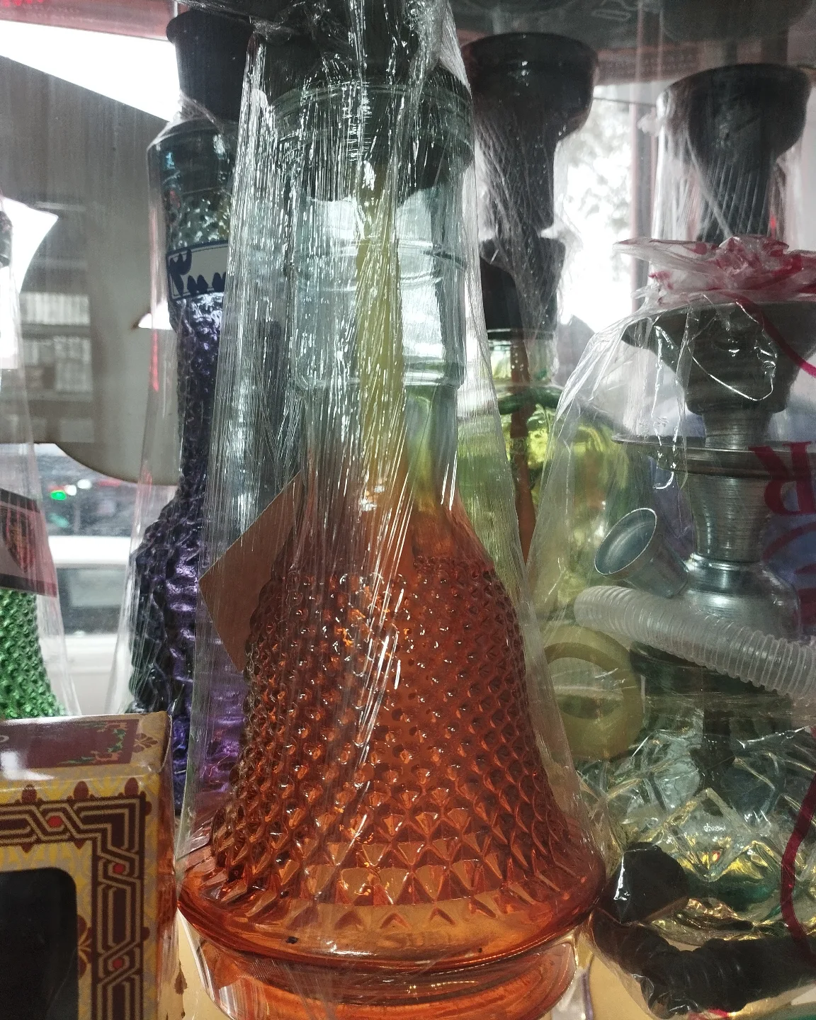 قلیان مسافرتی مکعبی نارنجی